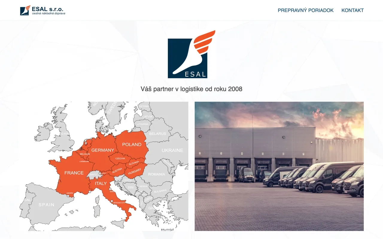 Interný systém pre ESAL – cestná nákladná doprava
